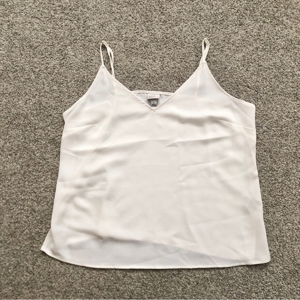 A New Day sateen white camisole